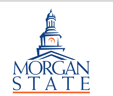 clock tower logo, stacked, Morgan State, blue/orange variant, cell 58