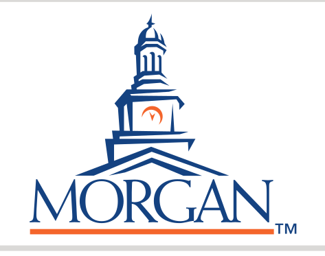 clock tower logo, stacked, Morgan serif, blue/orange variant, cell 76