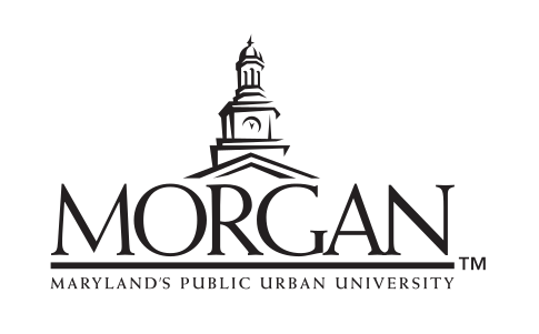 clock tower logo, stacked, Morgan serif with tagline, black variant, cell 84