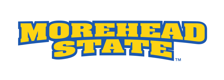 Morehead State wordmark, gold and blue variant, cell 30