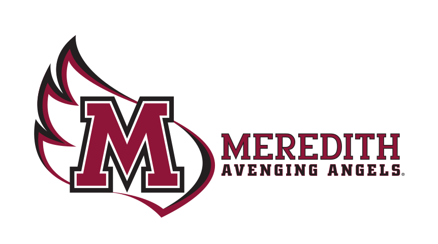M with wing horizontal lockup with text outline, maroon/white/black variant, cell 43