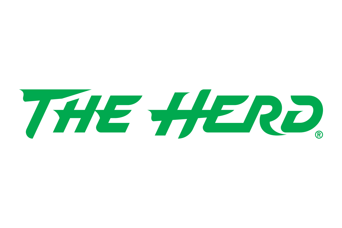 THE HERD wordmark, green variant, cell 17