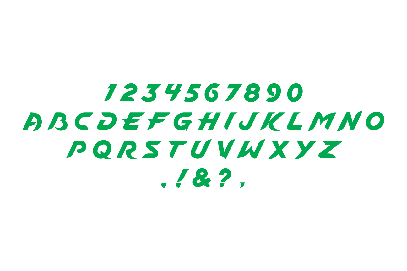 Thundering Herd Font, full set variant, cell 32