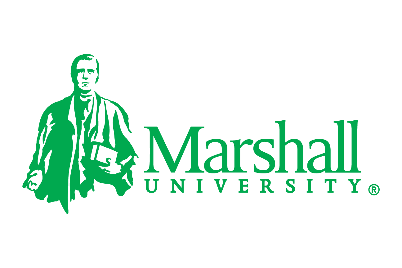 Marshall University logo, figure with wordmark variant, cell 43