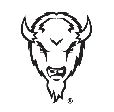 bison head, black/white variant, cell 7