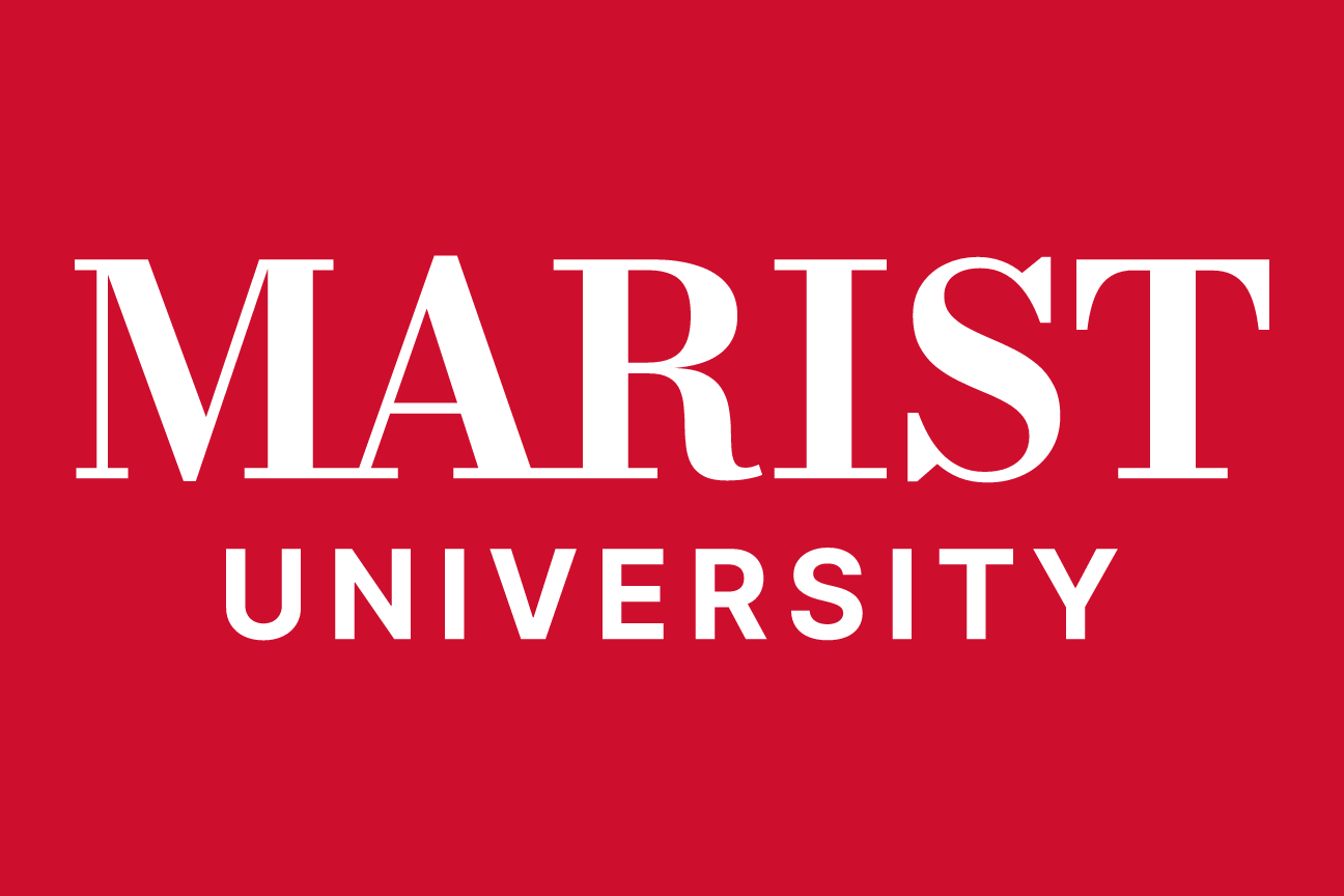 Marist University nameplate, white on red variant, cell 65