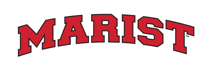 MARIST wordmark, red with black outline variant, cell 40