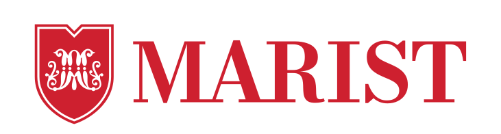 Marist secondary mark, horizontal, red/black variant, cell 52
