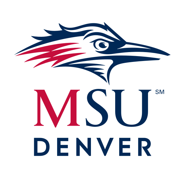 MSU Denver lettermark, full color variant, cell 16