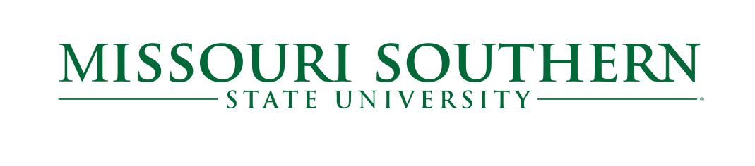 Missouri Southern State University wordmark, horizontal variant, cell 8