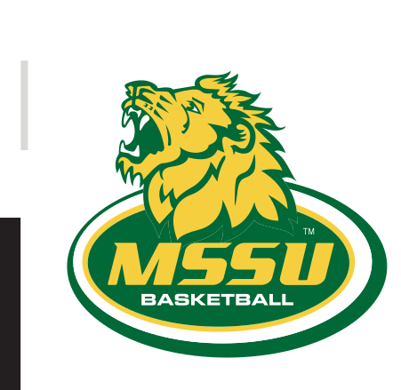 MSSU Basketball logo, stacked color variant, cell 30