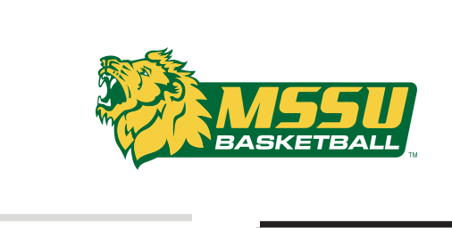 MSSU Basketball logo, horizontal color variant, cell 33