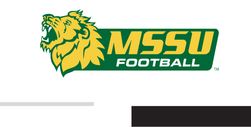 MSSU Football logo, horizontal color variant, cell 51