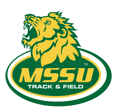 MSSU Track & Field, stacked color variant, cell 90