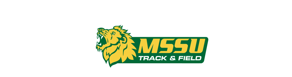 MSSU Track & Field, horizontal color variant, cell 93