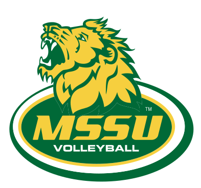 MSSU Volleyball, stacked color variant, cell 102