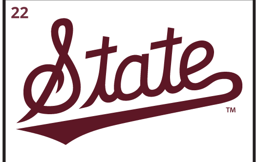 State script wordmark, maroon variant, cell 22