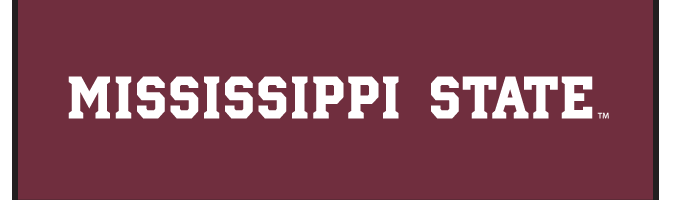 MISSISSIPPI STATE wordmark, white variant, cell 22