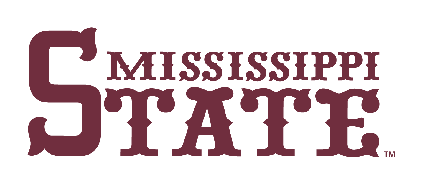 Mississippi State wordmark, maroon variant, cell 44