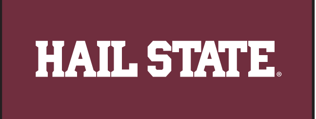 HAIL STATE wordmark, white variant, cell 28