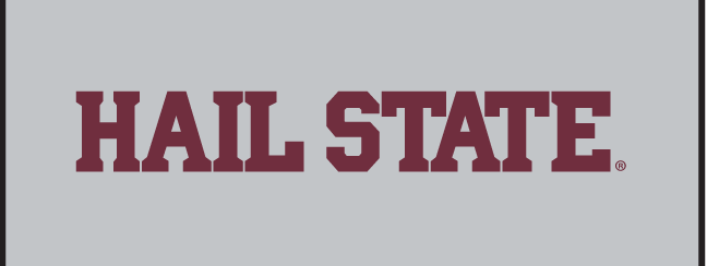 HAIL STATE wordmark, maroon variant, cell 29