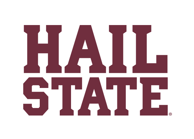 HAIL STATE stacked wordmark, maroon variant, cell 30