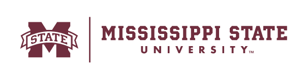 Mississippi State University logo, maroon horizontal variant, cell 60