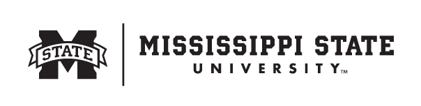 Mississippi State University logo, black horizontal variant, cell 62