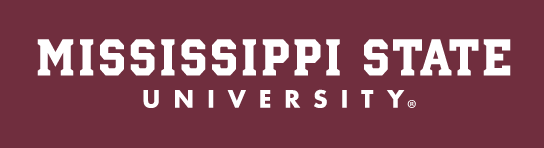 Mississippi State University wordmark, white on maroon variant, cell 64