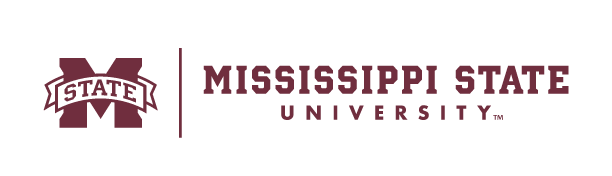 Mississippi State University logo, primary, horizontal, small variant, cell 2