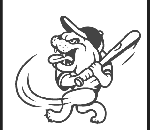 Bully Mark, vintage, swinging bat, black/white variant
