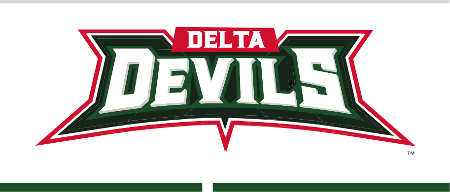 Athletics Mark, full wordmark with mascot head, alternate color variant, cell 4
