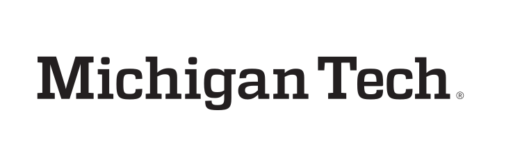 Michigan Tech wordmark, black variant, cell 18