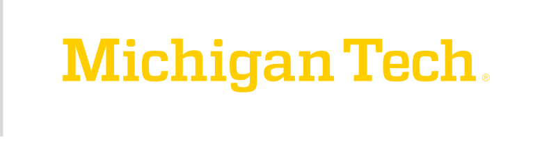 Michigan Tech wordmark, gold variant, cell 19