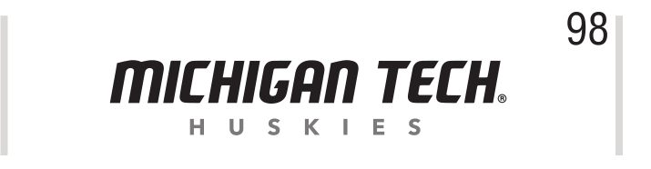 MICHIGAN TECH. HUSKIES wordmark, black, no lines variant, cell 98