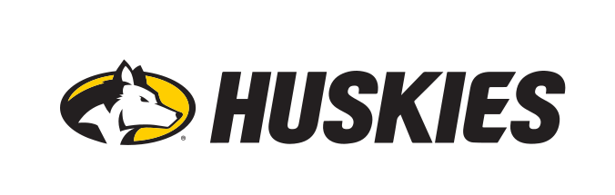 Husky head + HUSKIES logo, black and yellow variant, cell 133