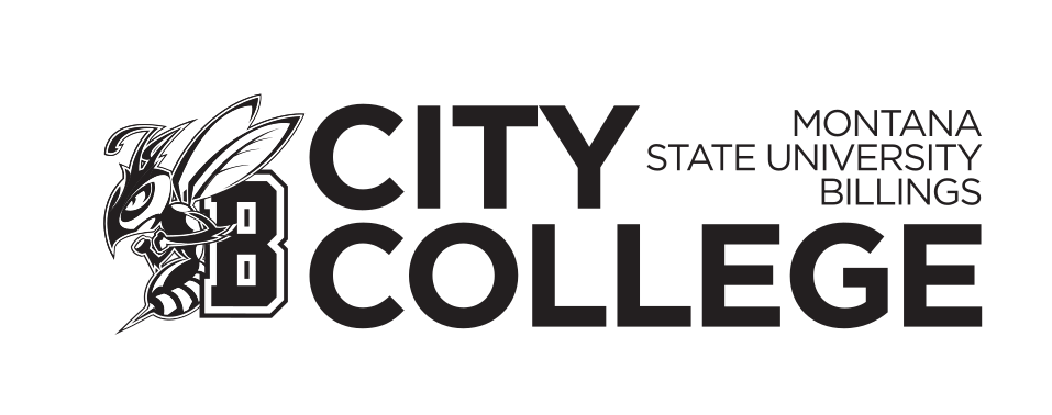City College Montana State University Billings secondary mark, black variant, cell 6