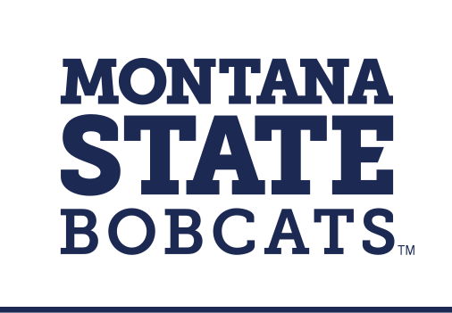 MONTANA STATE BOBCATS wordmark, stacked blue variant, cell 24