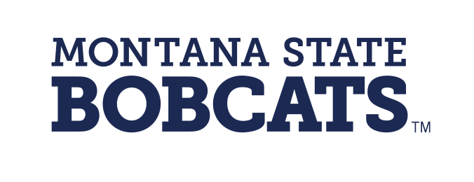 MONTANA STATE BOBCATS wordmark, large BOBCATS blue variant, cell 26