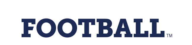 FOOTBALL wordmark, blue variant, cell 36