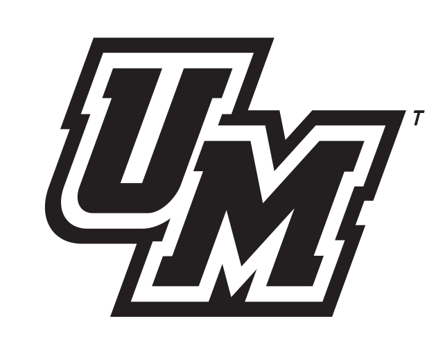 UM lettermark, black and white variant, cell 9