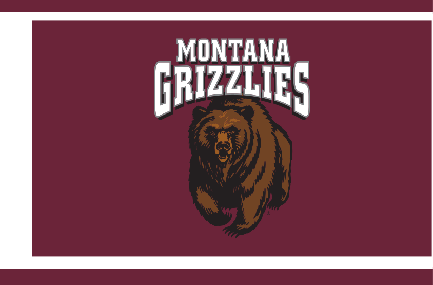 mascot head with wordmark, full color on maroon variant, cell 2