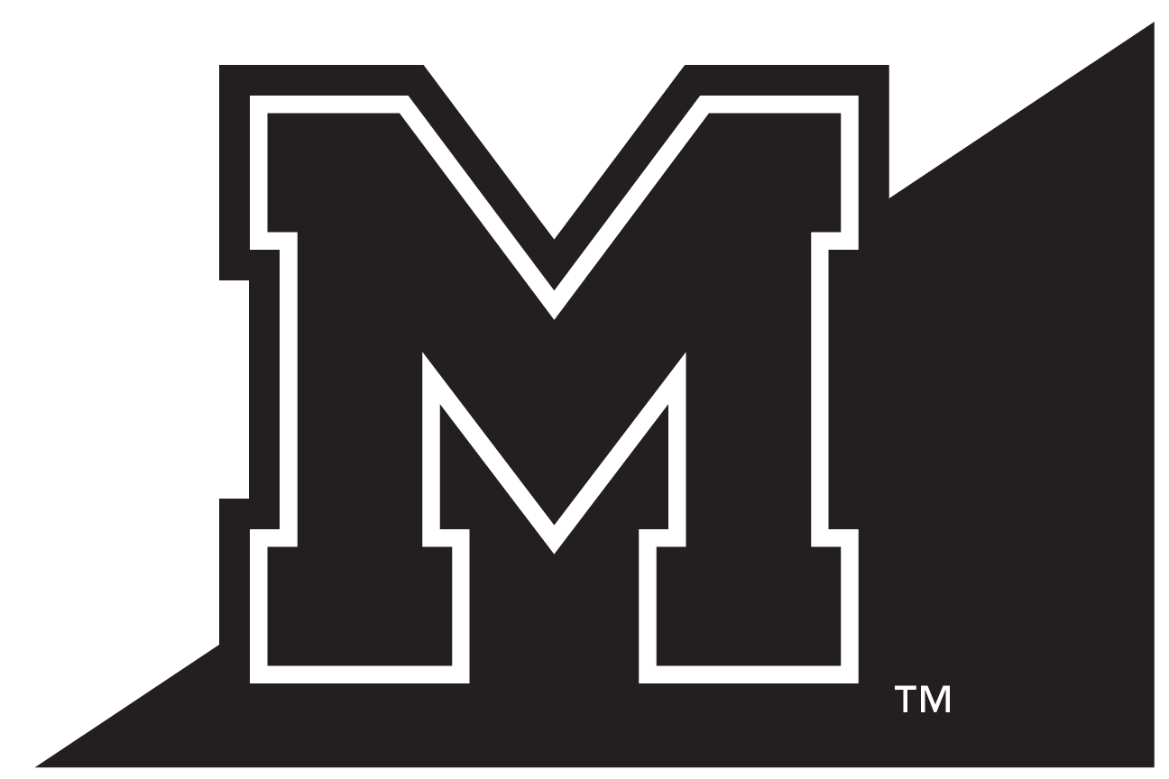 Secondary Mark M, white on split background variant, cell 12
