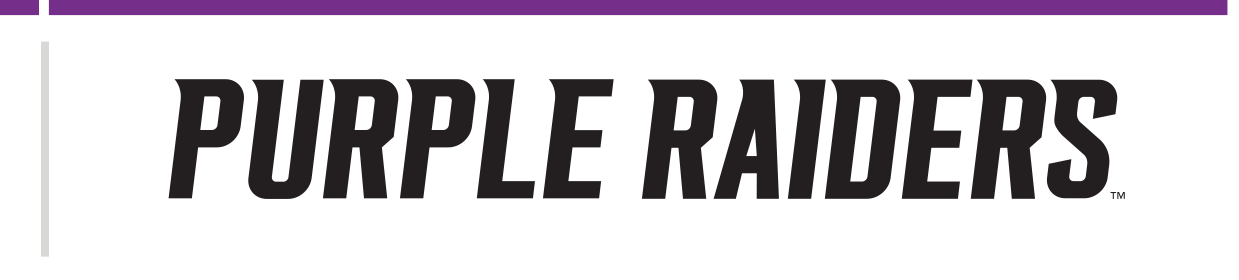 Purple Raiders Wordmark, black variant, cell 18