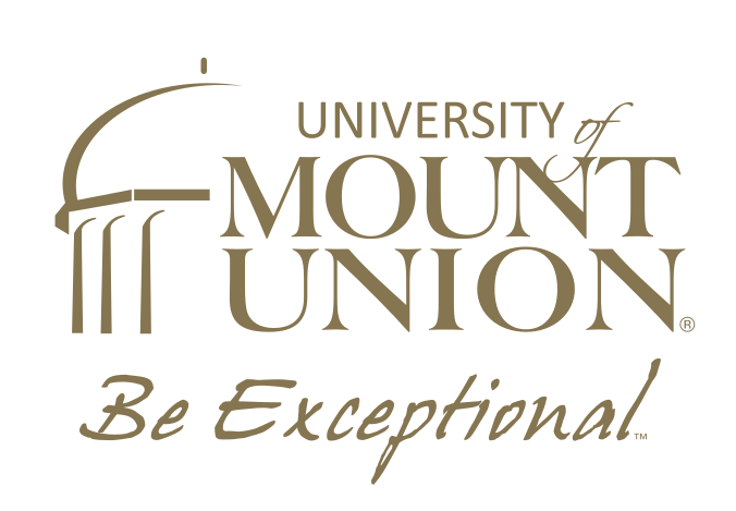 University of Mount Union logo with tagline, gold variant, cell 257