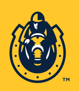Horseshoe logo, full color on yellow variant, cell 38