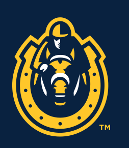 Horseshoe logo, full color on navy variant, cell 39