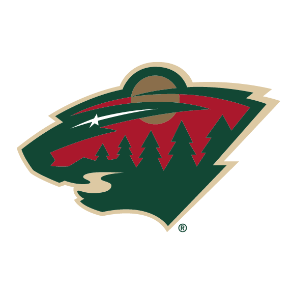 Minnesota Wild primary logo, full color with R on white background variant