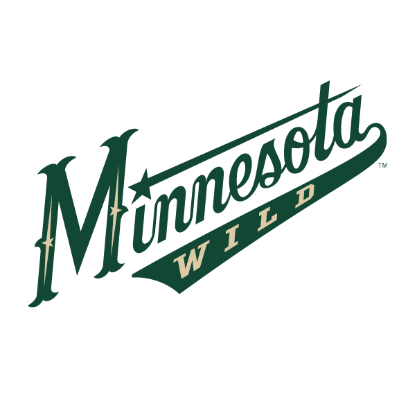Minnesota Wild wordmark, print version with R, white background variant