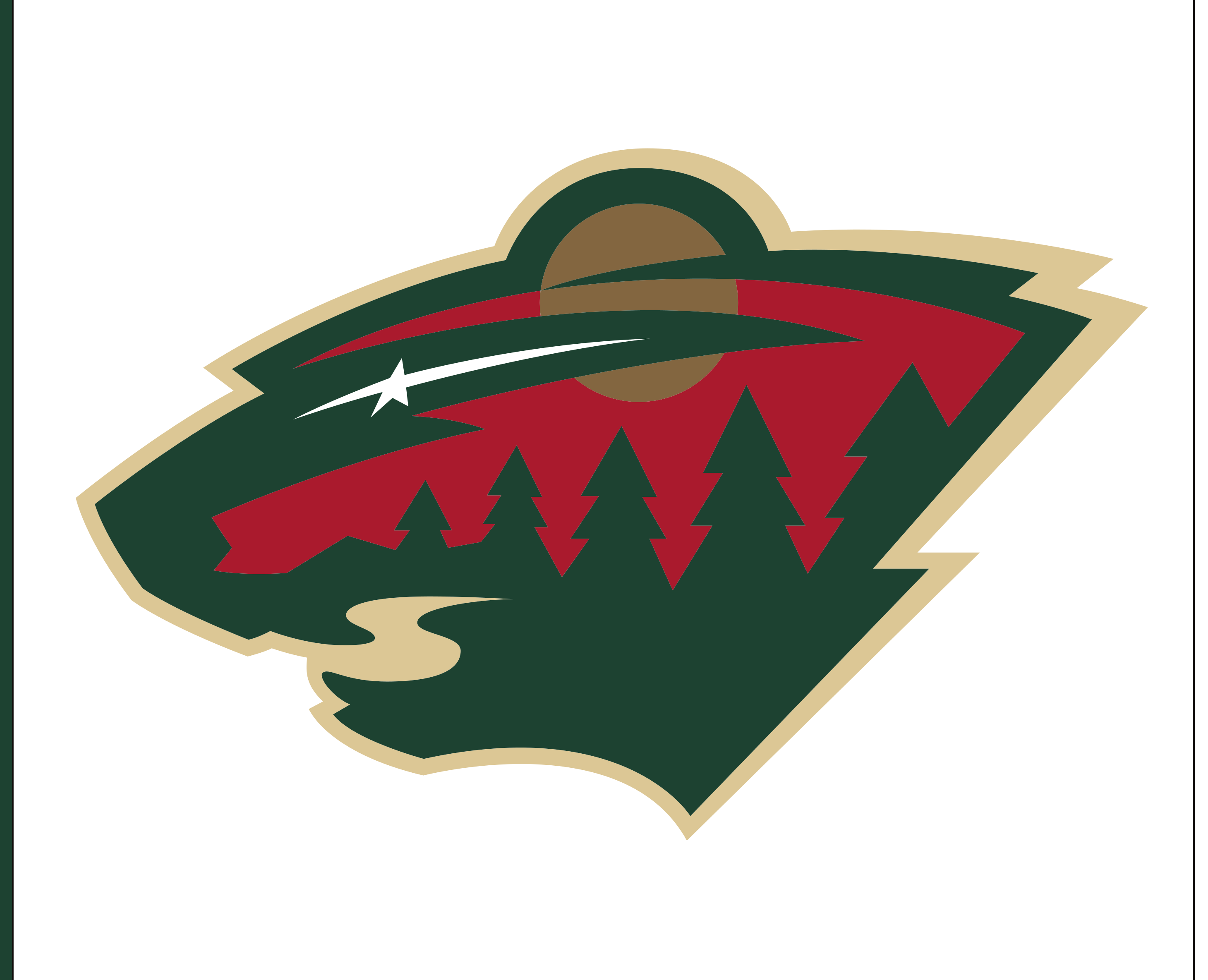Minnesota Wild primary logo, full color without R on white background variant